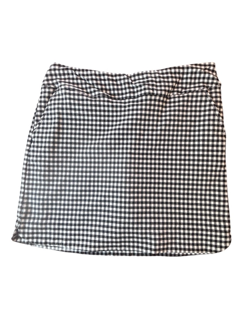 Black & White Gingham Skort | Checkered Mini Skirt Shorts | Cottagecore Preppy
